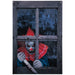 47" Creepy Clown Scary Window Halloween Decoration