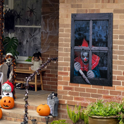 Product Image: 47" Creepy Clown Scary Window Halloween Decoration