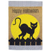 18" x 12.5" Black Cat "Happy Halloween" Outdoor Garden Flag