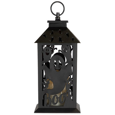 Product Image: 11" LED Lighted Ghosts Halloween Candle Lantern - Black