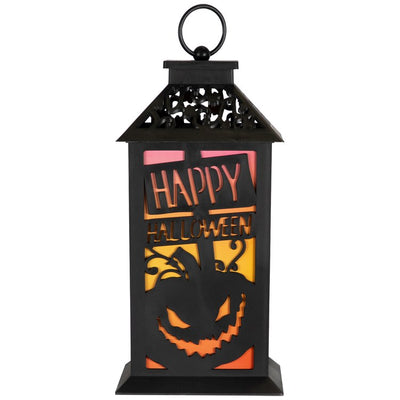 Product Image: 11" LED Lighted Jack-O'-Lantern Happy Halloween Lantern - Black