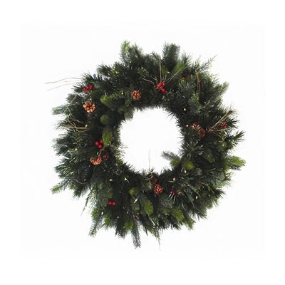 Product Image: 36" Pre-Lit Brandon Spruce Artificial Christmas Wreath with 100 Clear Standard Lights