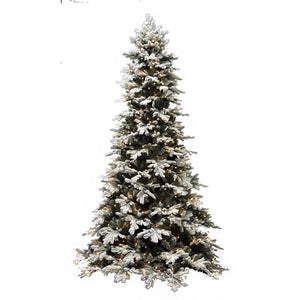 14' Pre-Lit Downswept Snow Drift Artificial Christmas Tree with 2400 Clear Staylit Lights