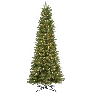 7.5' Pre-Lit Hazelton Douglas Fir Slim Artificial Christmas Tree with 550 Clear Staylit Lights