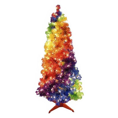 Product Image: 6' Pre-Lit Rainbow Artificial Christmas Tree with 250 Clear Staylit Lights