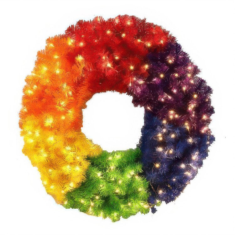 Product Image: SO-RNBW36RLSC Holiday/Christmas/Christmas Wreaths & Garlands & Swags