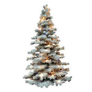 7.5' Pre-Lit Snow Covered Timberline Artificial Christmas Tree with 500 Clear Staylit Lights