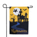 18" x 12.5" Haunted House with Flying Witch Halloween Outdoor Garden Flag