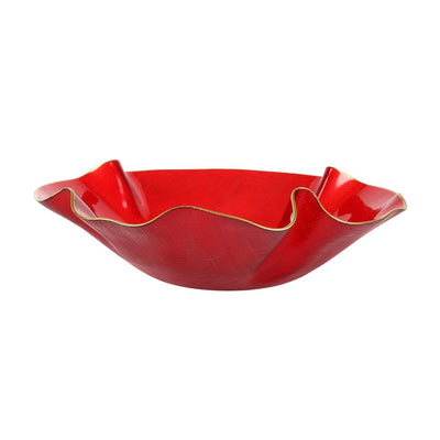 Product Image: Holiday Glass Medium Ruffled Bowl