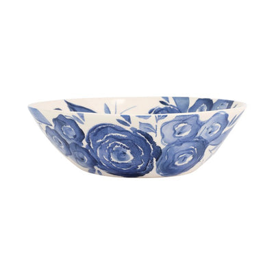 Product Image: Blue Camellia Shallow Serving Bowl