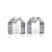 Carmac House Crystal Glass Decor Bookends Set of 2