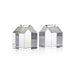 Carmac House Crystal Glass Decor Bookends Set of 2