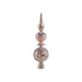 Pentagon Multi-Color Sequin Glass Tree Toppers Set of 4