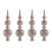 Pentagon Multi-Color Sequin Glass Tree Toppers Set of 4