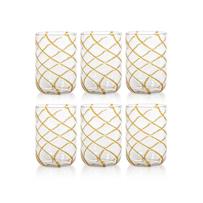 Product Image: Maltia Swirl Design Glass Tumblers Set of 6