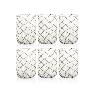 Product Image: Maltia Swirl Design Glass Tumblers Set of 6