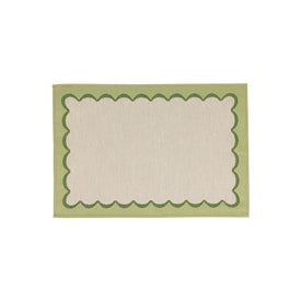 Tavola Green Scalloped Placemats Set of 4