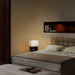 Table Lamp Zen Michael Song with Nightlight 1 Lamp Espresso/Brushed Nickel Cream Linen Steel