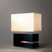 Table Lamp Zen Michael Song with Nightlight 1 Lamp Espresso/Brushed Nickel Cream Linen Steel