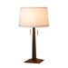 Table Lamp Taper Jeffrey Botwin 2 Lamp Dark Walnut/Weathered Brass White Linen Wood