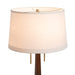 Table Lamp Taper Jeffrey Botwin 2 Lamp Dark Walnut/Weathered Brass White Linen Wood