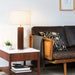 Table Lamp TAMBO Peter Morelli 1 Lamp Dark Walnut/Weathered Brass White Linen Steel/Wood