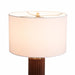 Table Lamp TAMBO Peter Morelli 1 Lamp Dark Walnut/Weathered Brass White Linen Steel/Wood