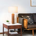 Table Lamp TAMBO Peter Morelli 1 Lamp Light Ash/Weathered Brass White Linen Steel/Wood