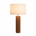 Table Lamp TAMBO Peter Morelli 1 Lamp Light Ash/Weathered Brass White Linen Steel/Wood