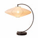 Table Lamp Roswell Herve Saintonge 1 Lamp Matte Black White Linen Orb Steel