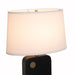 Table Lamp Laurel 1 Lamp Ebony/Weathered Brass White Cotton Linen Steel/Wood