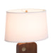 Table Lamp Laurel 1 Lamp Dark Walnut/Weathered Brass White Cotton Linen Steel/Wood