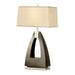 Table Lamp Trina Jim Mcdonald 1 Lamp Pecan/Brushed Nickel White Linen Wood/Steel