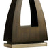 Table Lamp Trina Jim Mcdonald 1 Lamp Pecan/Brushed Nickel White Linen Wood/Steel
