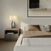 Table Lamp Pearson Jim Mcdonald 1 Lamp Pecan/Brushed Nickel Linen Wood