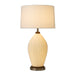 Table Lamp Bone Porcelain Herve Saintonge with Nightlight 1 Lamp Weathered Brass/Bone White Linen Steel/Wood