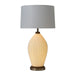 Table Lamp Bone Porcelain Herve Saintonge with Nightlight 1 Lamp Weathered Brass/Bone White Linen Steel/Wood