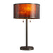 Table Lamp Mica Alex Brokamp 2 Lamp Amber/Charcoal Gray Linen Steel