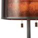Table Lamp Mica Alex Brokamp 2 Lamp Amber/Charcoal Gray Linen Steel