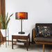 Table Lamp Mica Alex Brokamp 2 Lamp Amber/Charcoal Gray Linen Steel