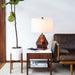 Table Lamp Mica Alex Brokamp 1 Lamp Amber White Linen Steel