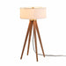 Table Lamp Quattro Herve Saintonge 1 Lamp Natural Ash/Weathered Brass White Linen Wood