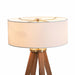 Table Lamp Quattro Herve Saintonge 1 Lamp Natural Ash/Weathered Brass White Linen Wood