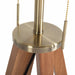 Table Lamp Quattro Herve Saintonge 1 Lamp Natural Ash/Weathered Brass White Linen Wood
