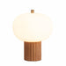 Table Lamp Tambo Peter Morelli 1 Lamp Natural Ash/Weathered Brass Opal Glass Bubble Steel