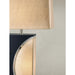Table Lamp Mervyn Weitz Half Moon 1 Lamp Dark Brown/Brushed Nickel Etruscan Gold Linen Steel