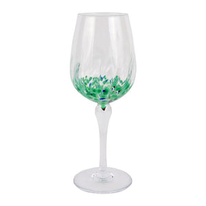 Wine Glass Chiara Green 16 Ounce Dishwasher Safe