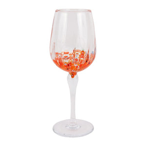 Wine Glass Chiara Orange 16 Ounce Dishwasher Safe