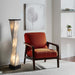 Floor Lamp Torque Accent 1 Lamp Ebony Silver String Shade Steel/Wood