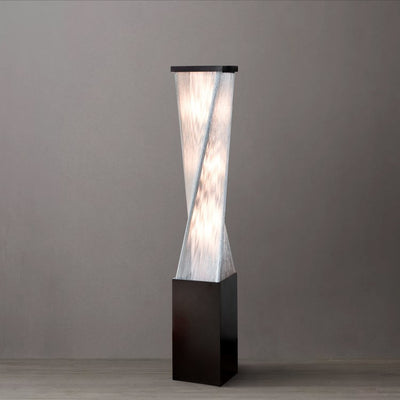 Product Image: Floor Lamp Torque Accent 1 Lamp Ebony Silver String Shade Steel/Wood
